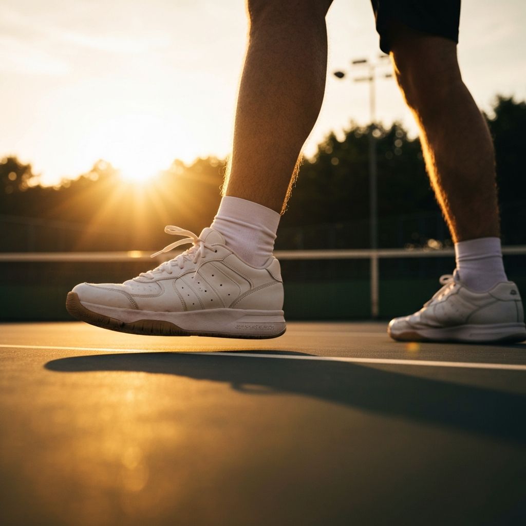 Tennis player in action